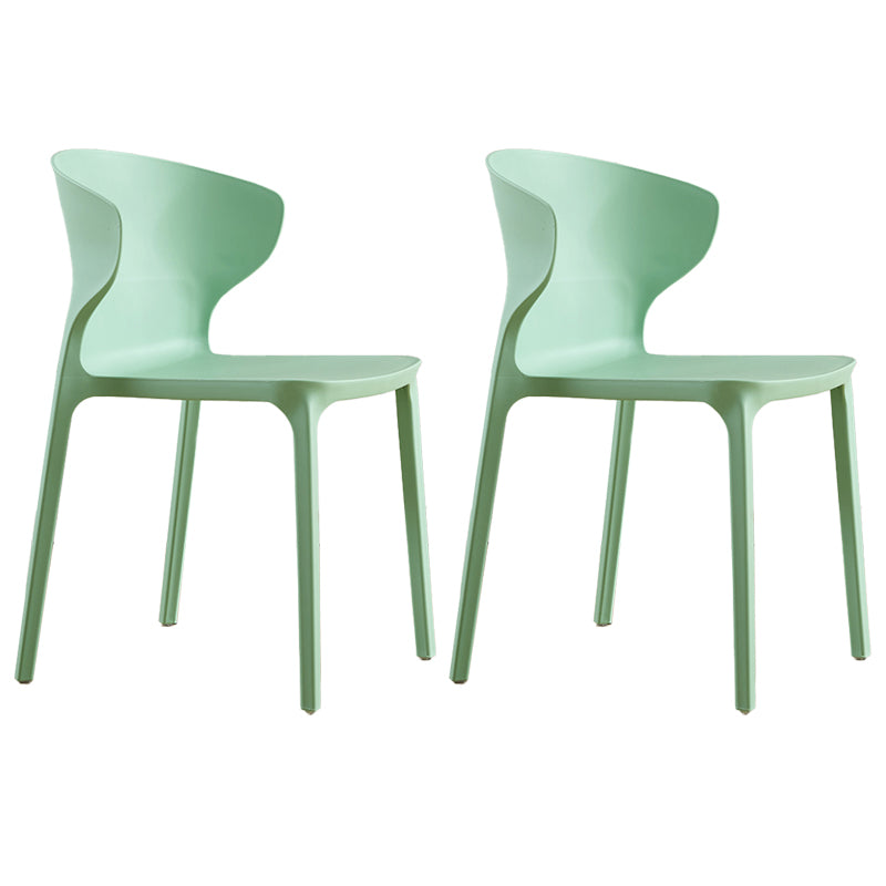 Contemporary Indoor-Outdoor Plastic Dining Chair Stacking Dining Chair