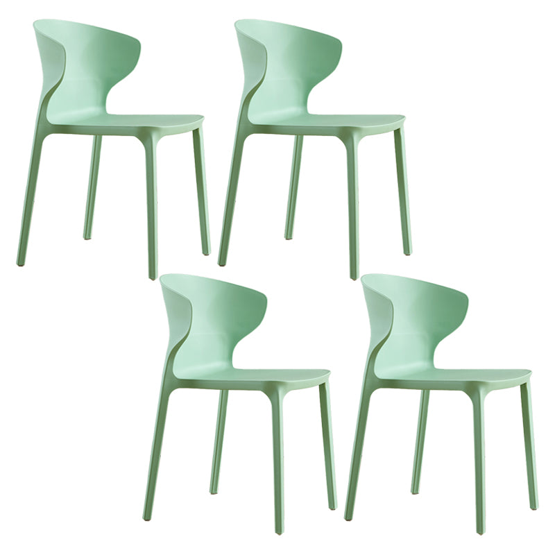 Contemporary Indoor-Outdoor Plastic Dining Chair Stacking Dining Chair