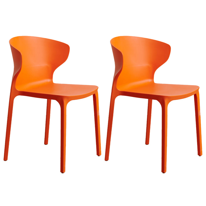 Contemporary Indoor-Outdoor Plastic Dining Chair Stacking Dining Chair