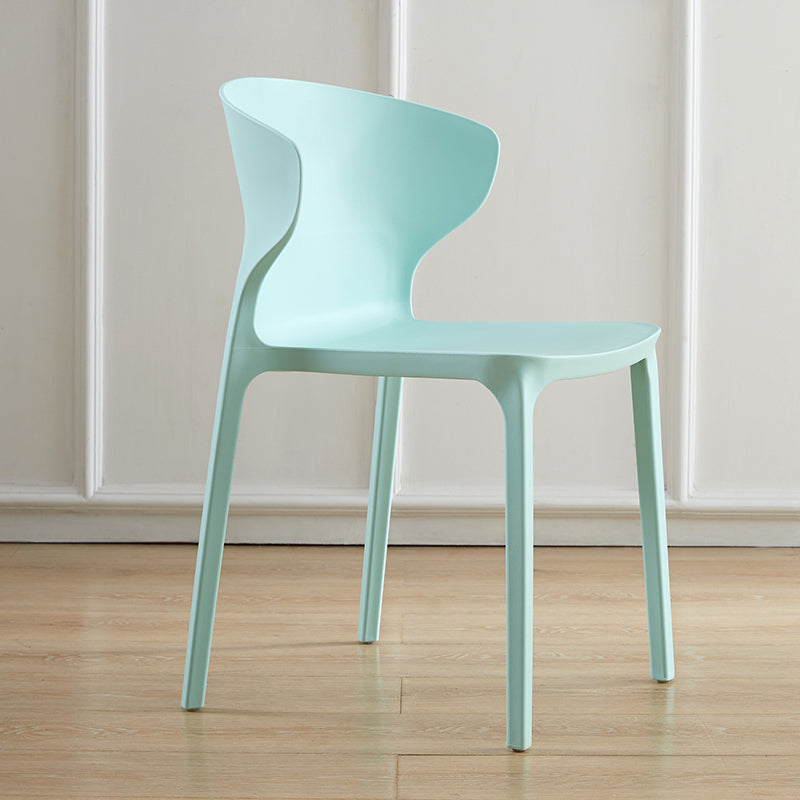 Contemporary Indoor-Outdoor Plastic Dining Chair Stacking Dining Chair