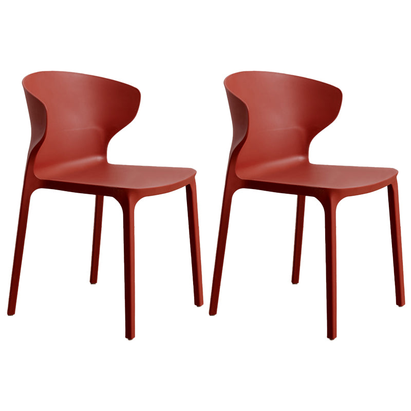 Contemporary Indoor-Outdoor Plastic Dining Chair Stacking Dining Chair