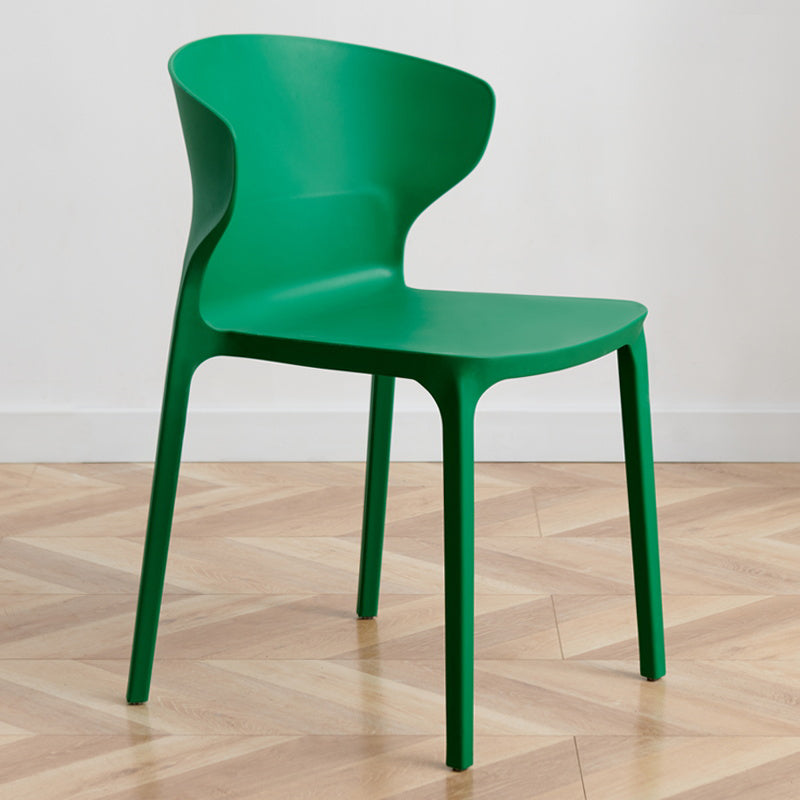 Contemporary Indoor-Outdoor Plastic Dining Chair Stacking Dining Chair