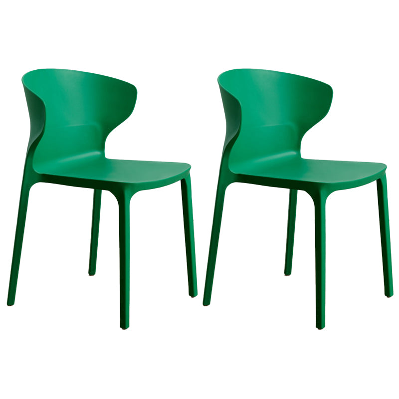 Contemporary Indoor-Outdoor Plastic Dining Chair Stacking Dining Chair