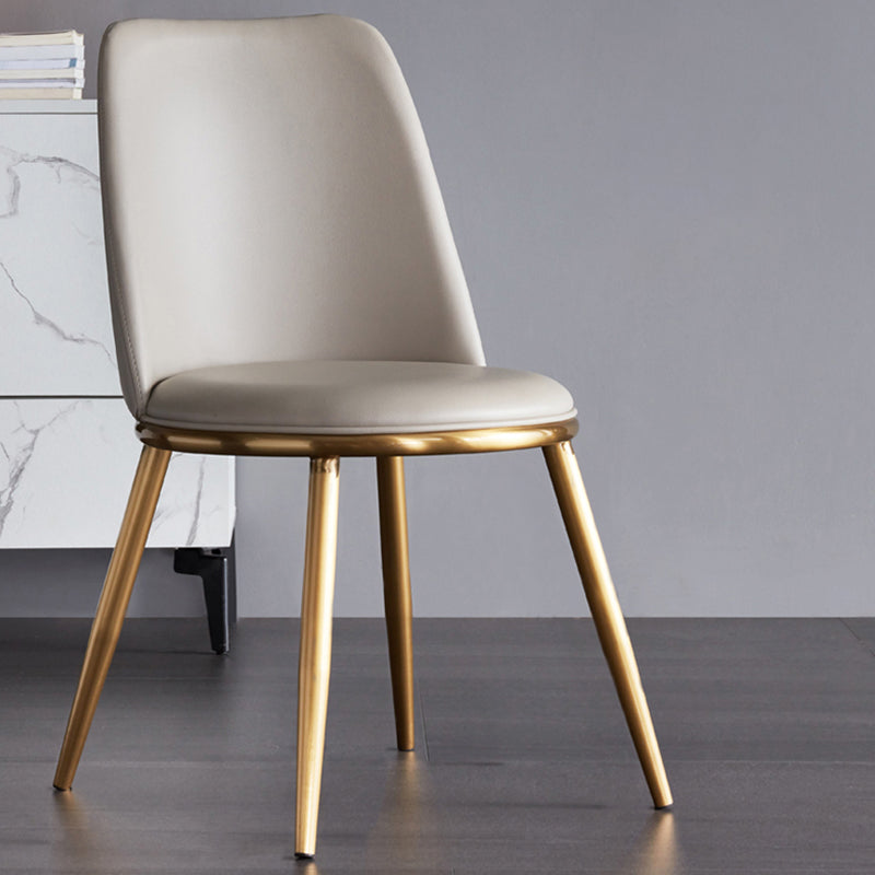 Chaises d'appoint rembourrées de Style Glam, chaises de salle à manger sans accoudoirs à dossier solide pour la maison