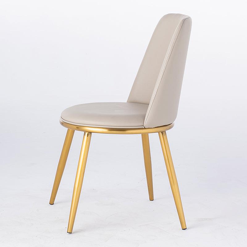 Chaises d'appoint rembourrées de Style Glam, chaises de salle à manger sans accoudoirs à dossier solide pour la maison