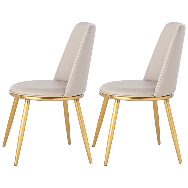 Chaises d'appoint rembourrées de Style Glam, chaises de salle à manger sans accoudoirs à dossier solide pour la maison