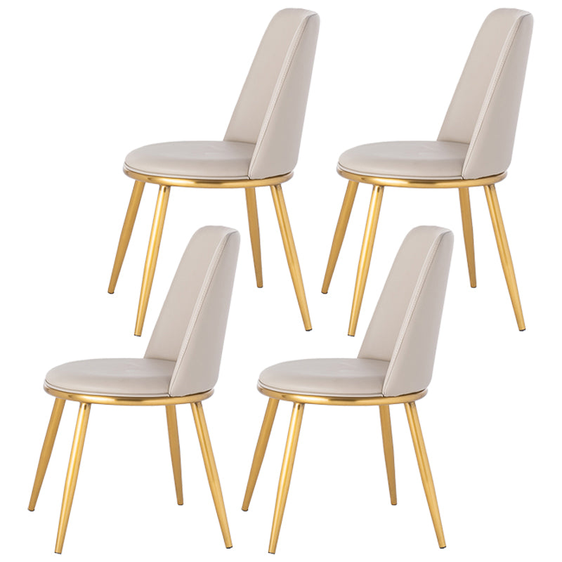 Chaises d'appoint rembourrées de Style Glam, chaises de salle à manger sans accoudoirs à dossier solide pour la maison