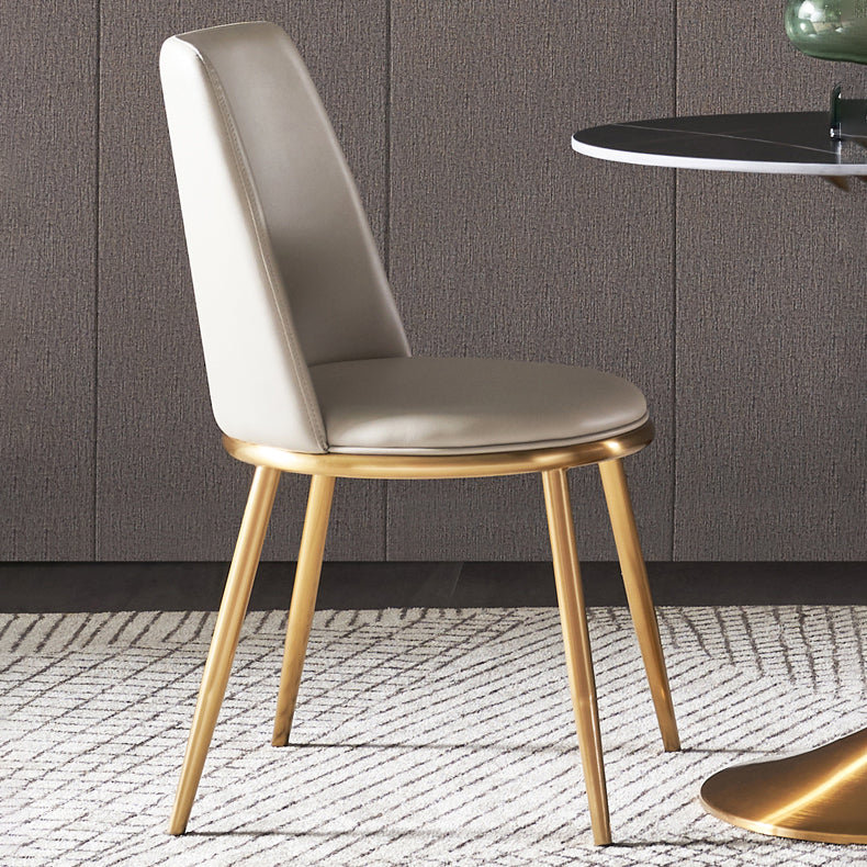 Chaises d'appoint rembourrées de Style Glam, chaises de salle à manger sans accoudoirs à dossier solide pour la maison