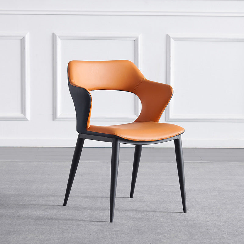 Scandinavian Style Metal Dining Chair Set Kitchen Dining Wingback Arm Chairs