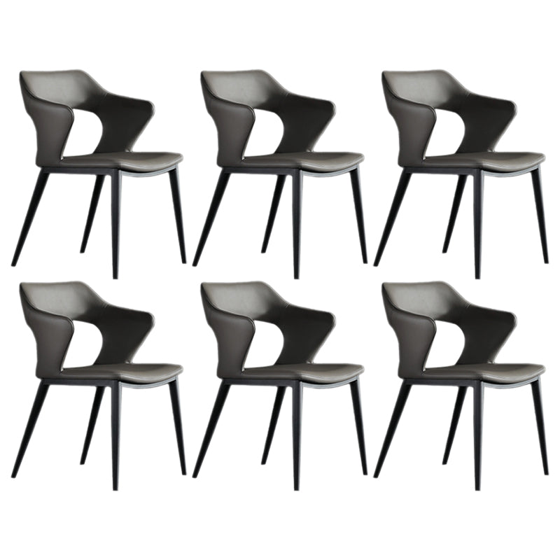 Scandinavian Style Metal Dining Chair Set Kitchen Dining Wingback Arm Chairs