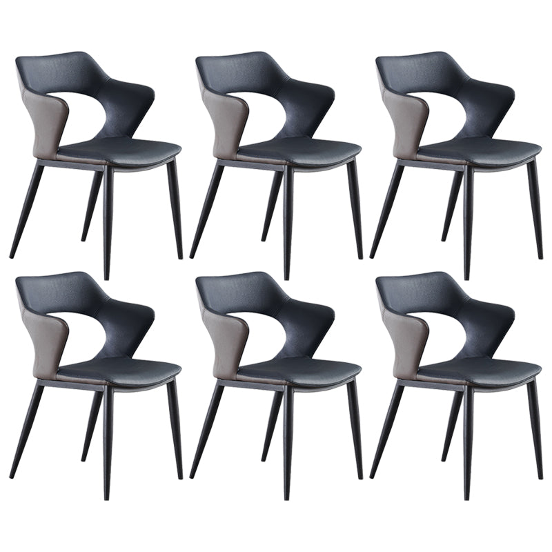 Scandinavian Style Metal Dining Chair Set Kitchen Dining Wingback Arm Chairs