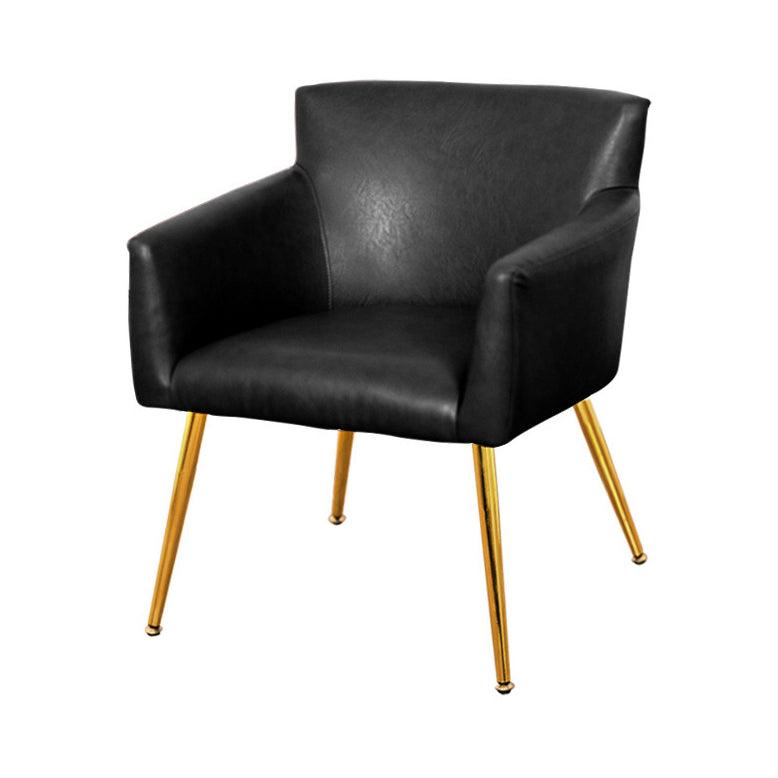 Fauteuil de maison scandinave rembourré, dossier Parsons, chaise de salle à manger simple en métal