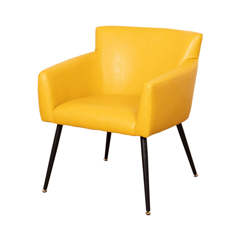 Fauteuil de maison scandinave rembourré, dossier Parsons, chaise de salle à manger simple en métal