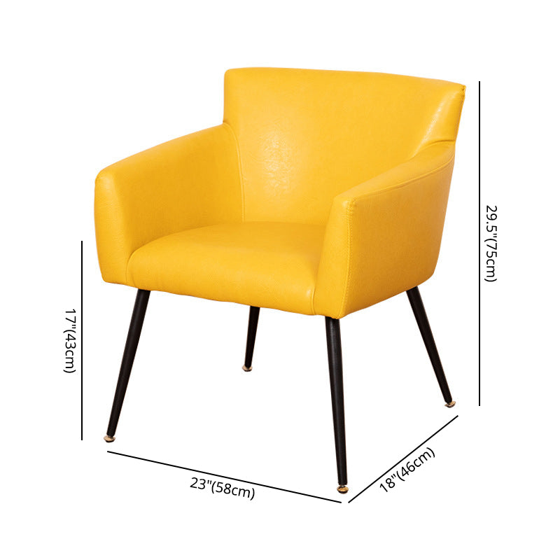 Fauteuil de maison scandinave rembourré, dossier Parsons, chaise de salle à manger simple en métal