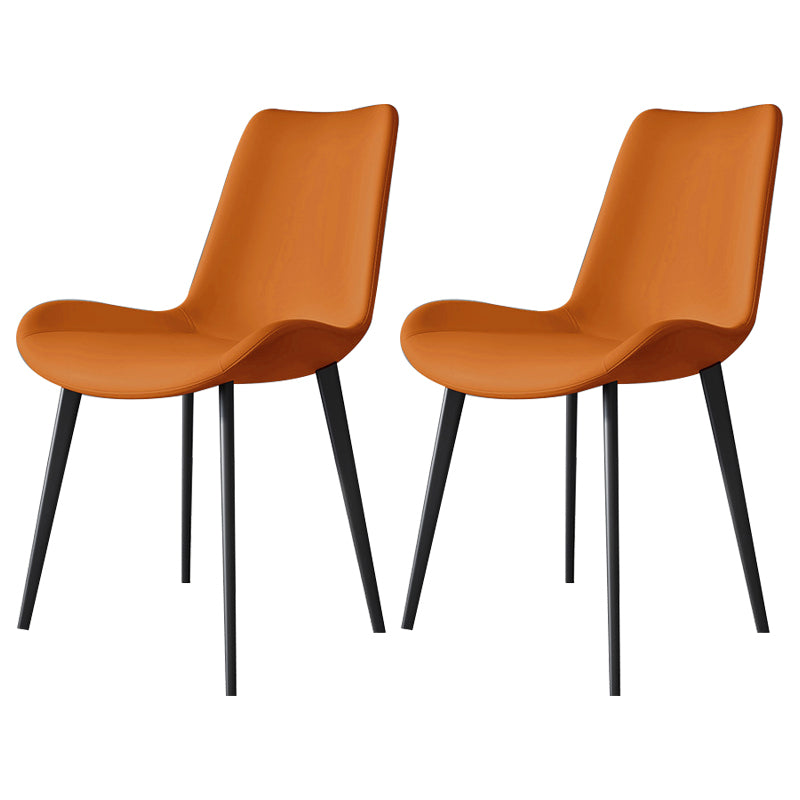 Contemporary Restaurant Upholstered Side Chair Matte Finish Parsons Dining Chair (Set of 2)