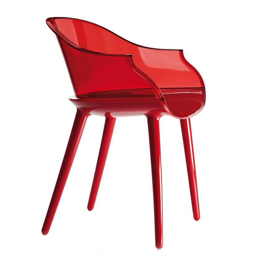 Scandinavian Style Plastic Chair Set Solid Back Arm Kitchen Single Dining Chair