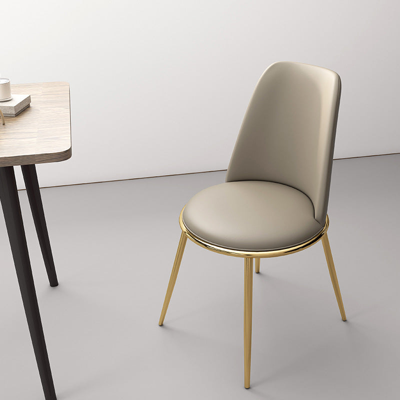 Ensemble de chaises en métal de style contemporain, cuisine, salle à manger, chaises d'appoint à dossier solide (Ensemble de 2)