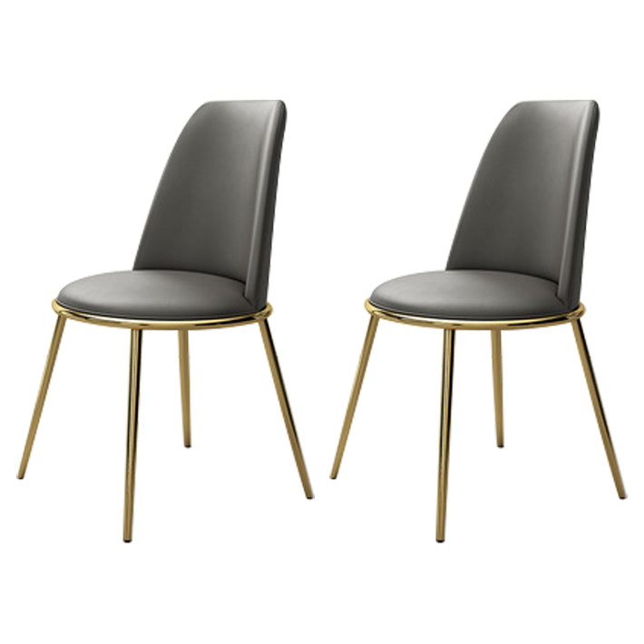 Ensemble de chaises en métal de style contemporain, cuisine, salle à manger, chaises d'appoint à dossier solide (Ensemble de 2)