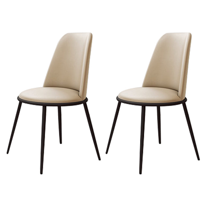 Ensemble de chaises en métal de style contemporain, cuisine, salle à manger, chaises d'appoint à dossier solide (Ensemble de 2)