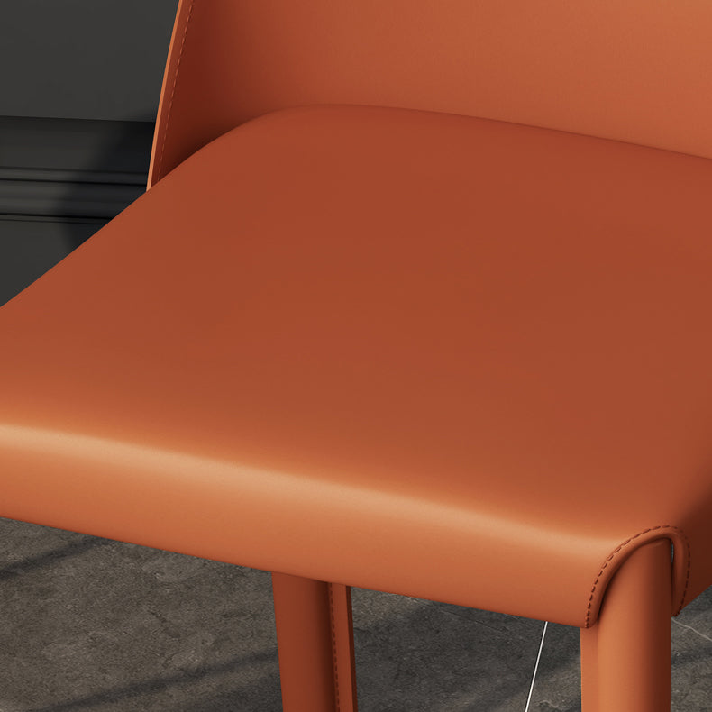 Sillas de comedor de cuero estilo moderno Sillas de comedor sin brazos con respaldo Windsor