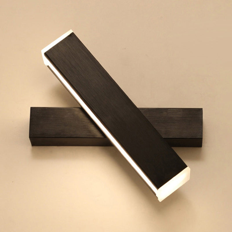 Minimalismo moderno Rectangle Sombra Media Medida de pared Metal 1 Luz de luz Luz de luz de luz
