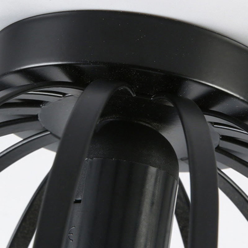 Industrial Creative Ceiling Fixture Wrought Iron Geometric Flush Mount for Corridor