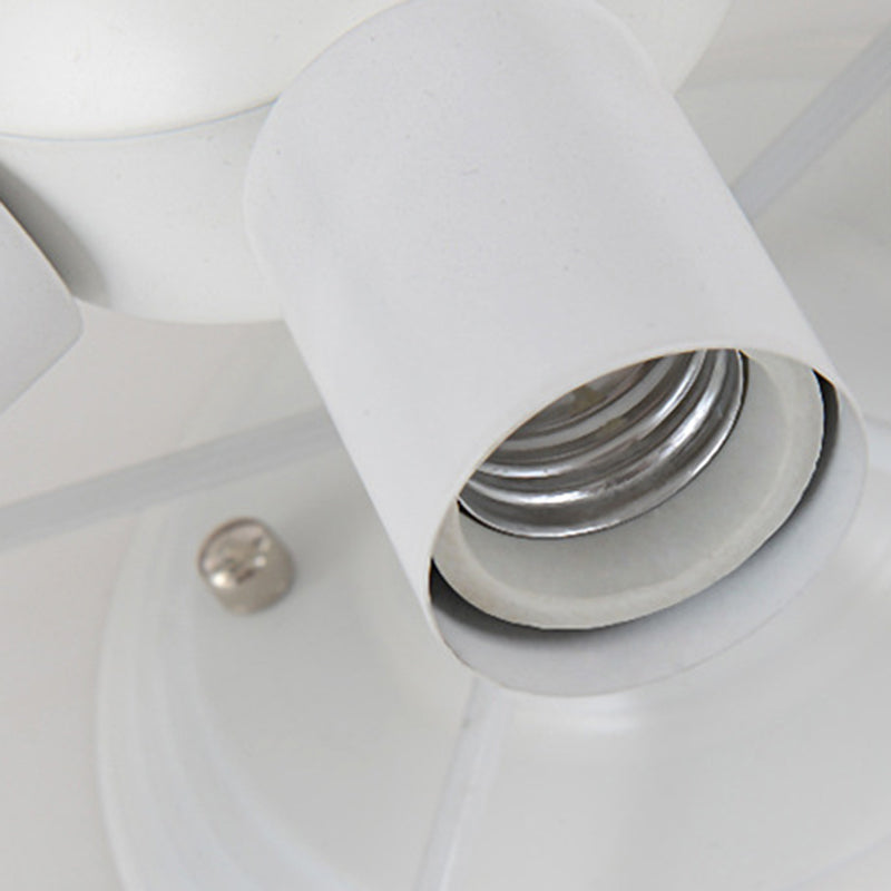 Plafoniera a stella con struttura in ferro in ferro stile retrò industriale, montaggio a semi-incasso a 5 luci