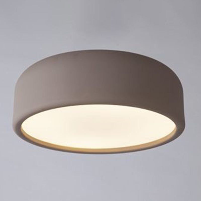 Plafonnier en forme de macaron circulaire en acrylique, plafonnier en fer forgé de Style concis et moderne pour chambre à coucher