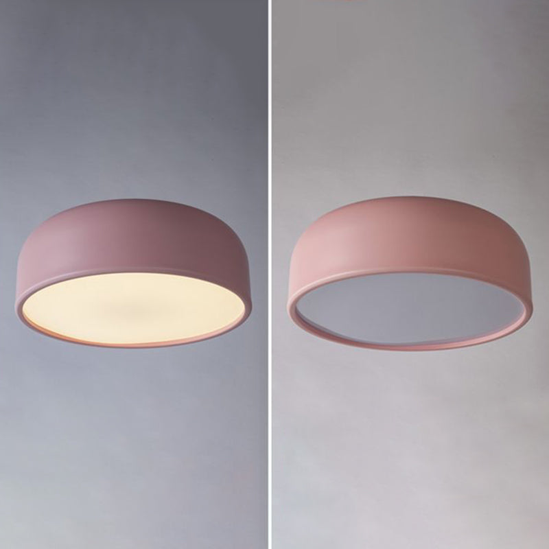 Plafonnier en forme de macaron circulaire en acrylique, plafonnier en fer forgé de Style concis et moderne pour chambre à coucher