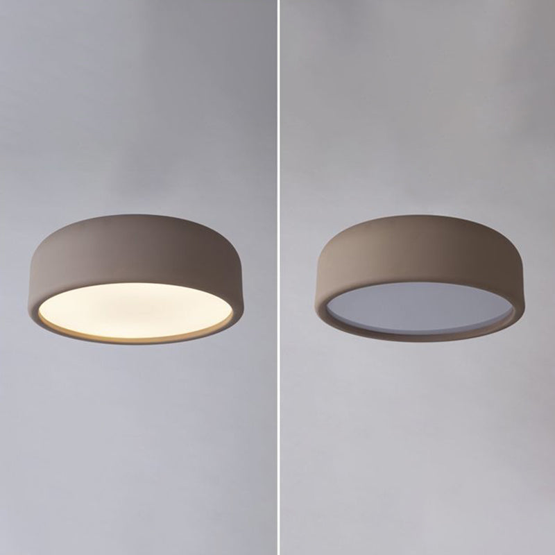 Plafonnier en forme de macaron circulaire en acrylique, plafonnier en fer forgé de Style concis et moderne pour chambre à coucher