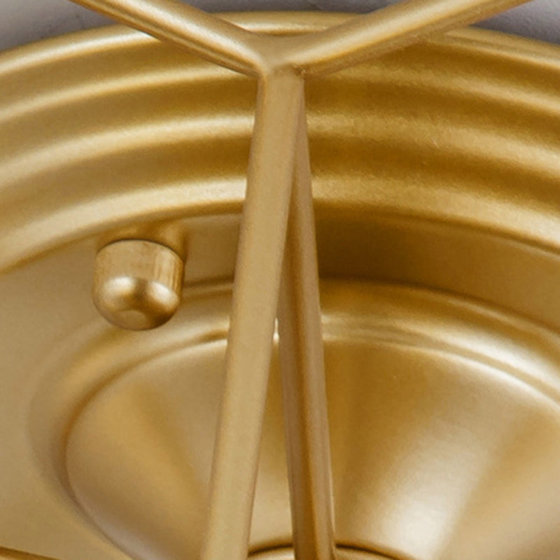 Geometric Pendant Light Industrial 1 Light Metal Flush Mount Light Fixture in Black