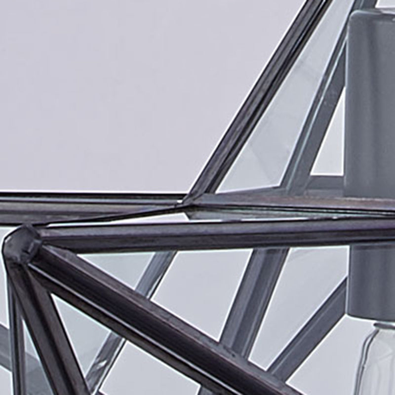 Geometric Pendant Light Industrial 1 Light Metal Flush Mount Light Fixture in Copper