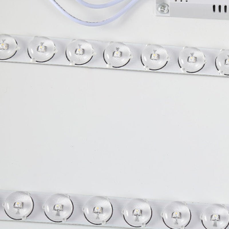 Luminaria de techo interior minimalista, luces de montaje empotrado en techo de metal y madera planas de macarrón