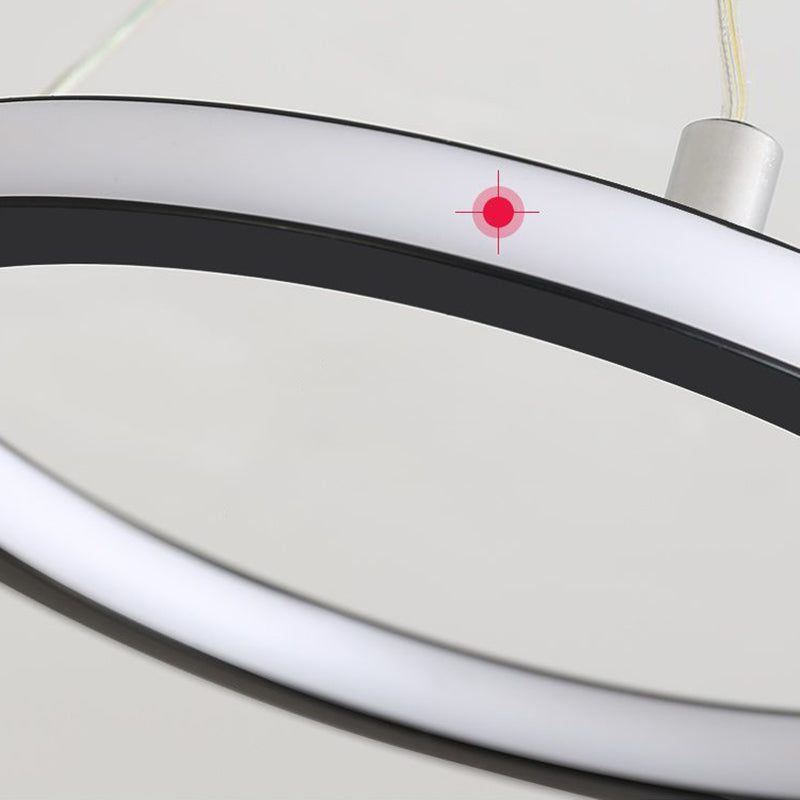 Minimalista lampada da soffitto in metallo, luci di lusso del supporto a filo del soffitto dell'ombra del cerchio per l'interno