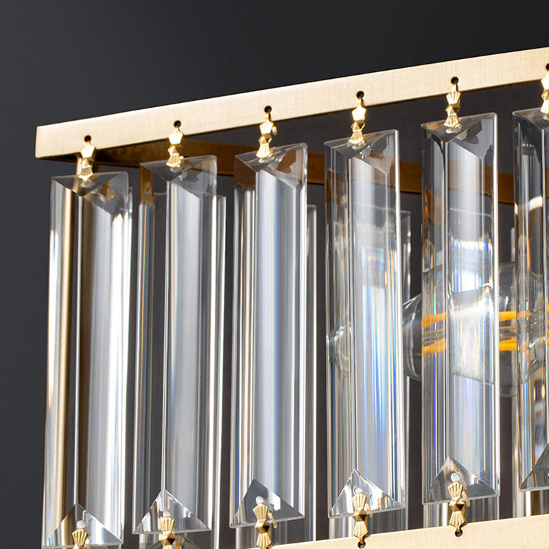 Copper Gold Ceiling Light in Colonical Luxury Style Crystal Star Ceiling Fixture for Bedroom