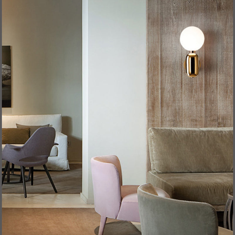 Metallkugel Wandbeleuchtung Merkmale moderner Stil 1 Lichtwandmontierte Leuchte für Schlafzimmer