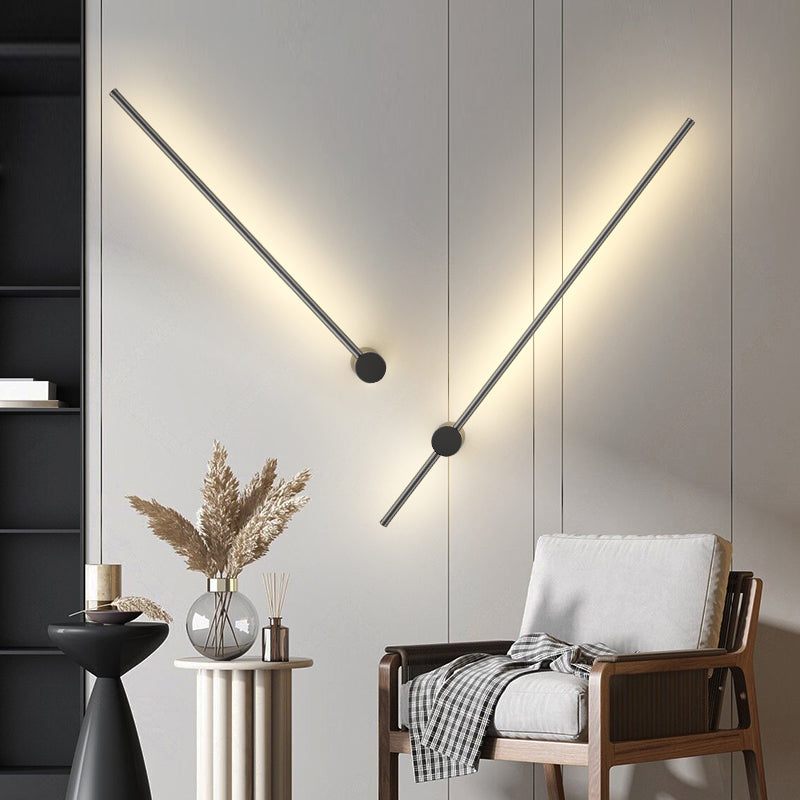 Moderne Stil 2 Leichter Wandbeleuchtungsideen Aluminium Linear wandmontierte Wandleuchten