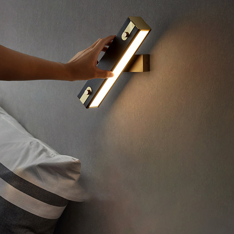 Swivel Aluminum Sconce Lighting Fixtures 1-Light Modern Style Wall Mount Lamp