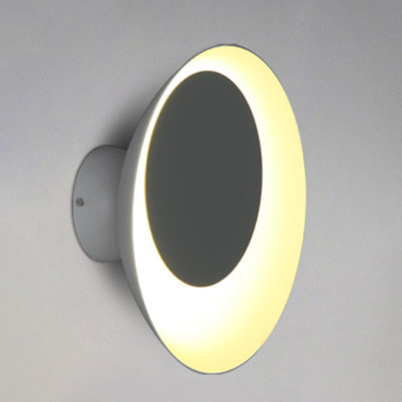 Iluminación de la pared de sombra redonda lámpara de apliques de metal de luz 1 de luz para sala de estar para sala de estar