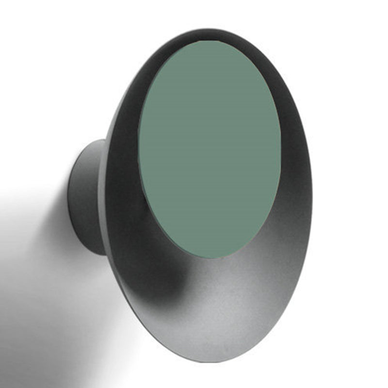 Iluminación de la pared de sombra redonda lámpara de apliques de metal de luz 1 de luz para sala de estar para sala de estar