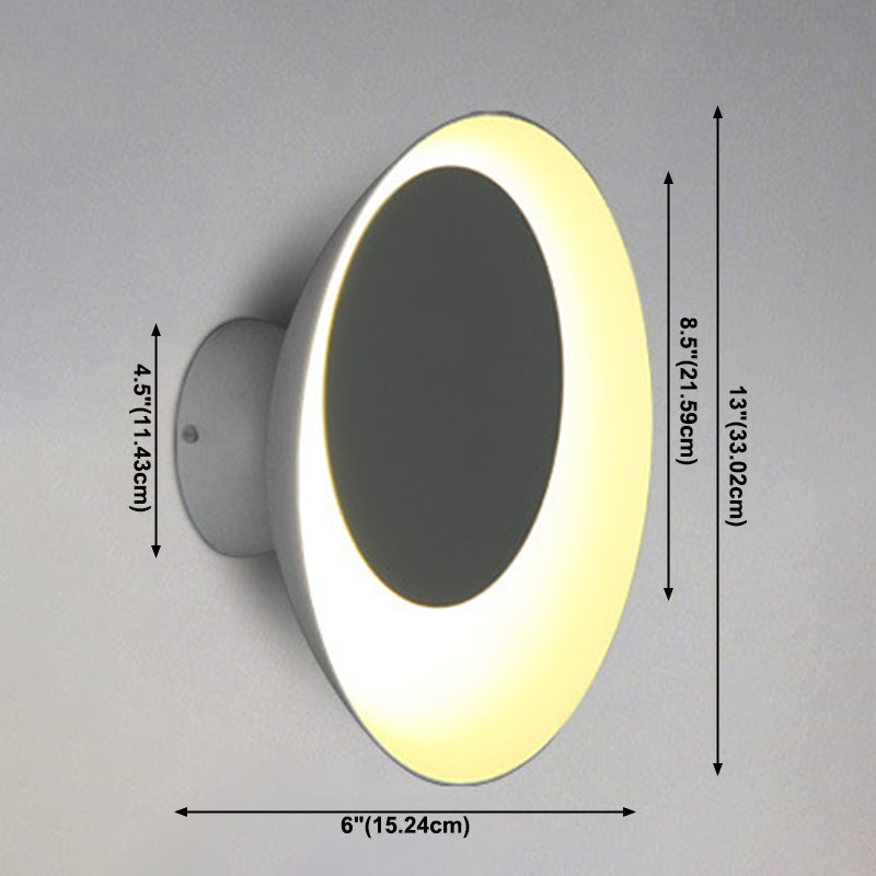 Iluminación de la pared de sombra redonda lámpara de apliques de metal de luz 1 de luz para sala de estar para sala de estar