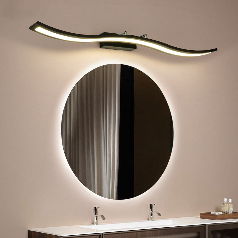 Minimalism 1-Light Wall Sconce Metal Linear Wall Mounted Light for Bathroom