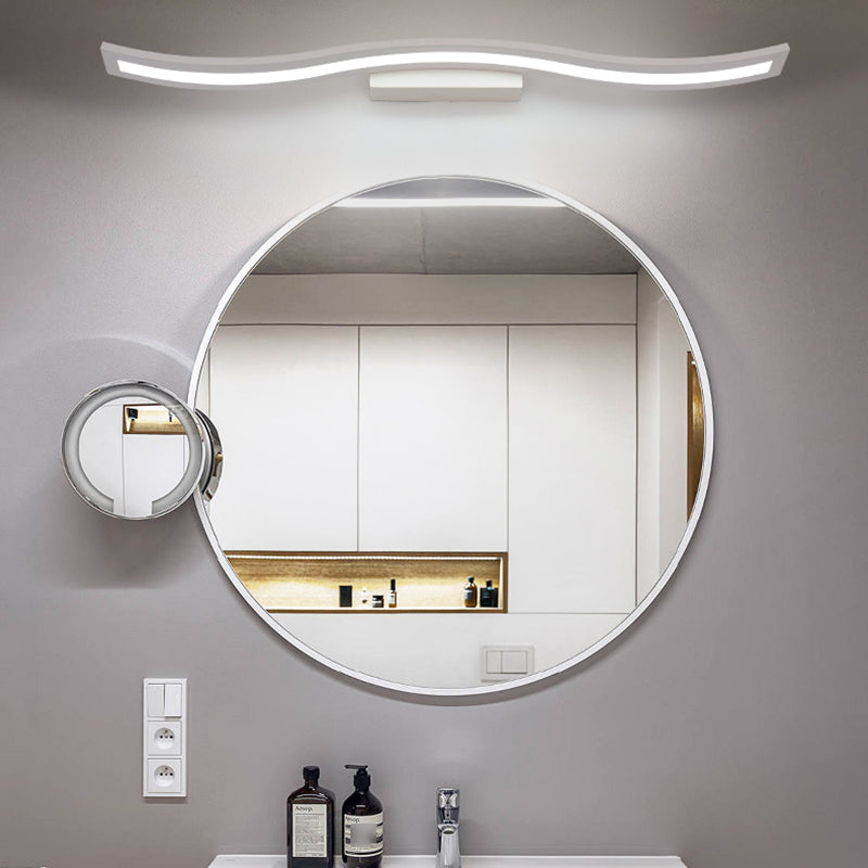 Minimalism 1-Light Wall Sconce Metal Linear Wall Mounted Light for Bathroom