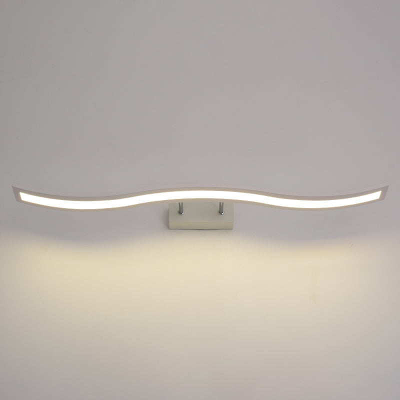 Minimalism 1-Light Wall Sconce Metal Linear Wall Mounted Light for Bathroom