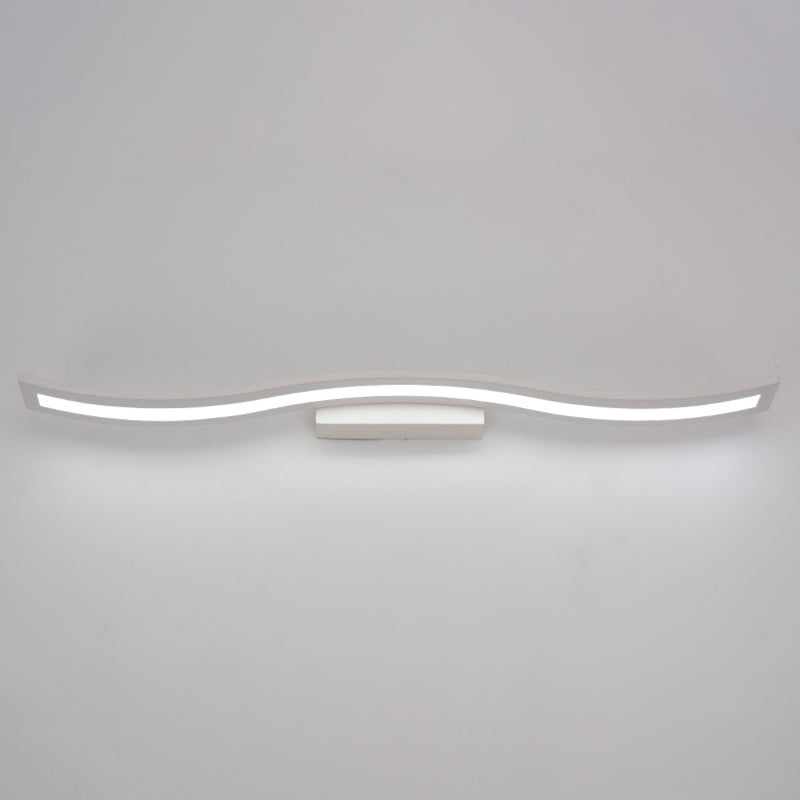 Minimalism 1-Light Wall Sconce Metal Linear Wall Mounted Light for Bathroom