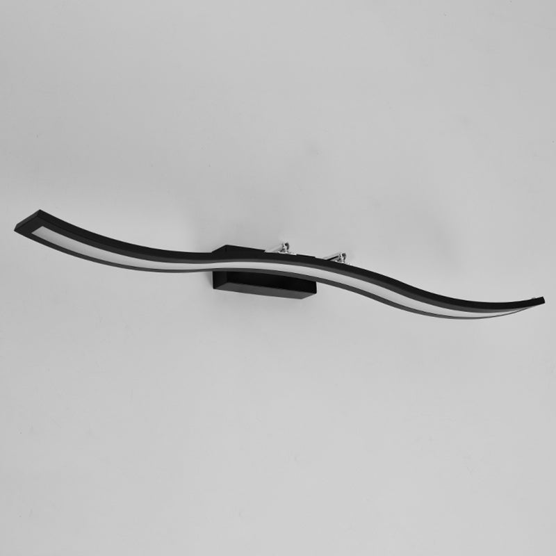 Minimalism 1-Light Wall Sconce Metal Linear Wall Mounted Light for Bathroom