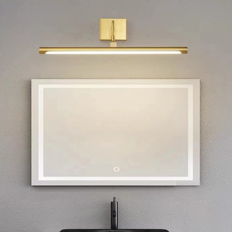 1-Light Linear Wall Sconces Modern Metal Wall Sconce Lights in Gold for Bathroom