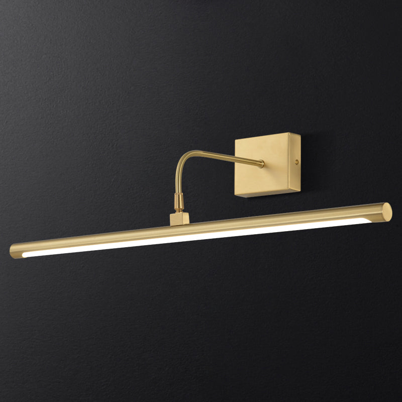 1-Light Linear Wall Sconces Modern Metal Wall Sconce Lights in Gold for Bathroom