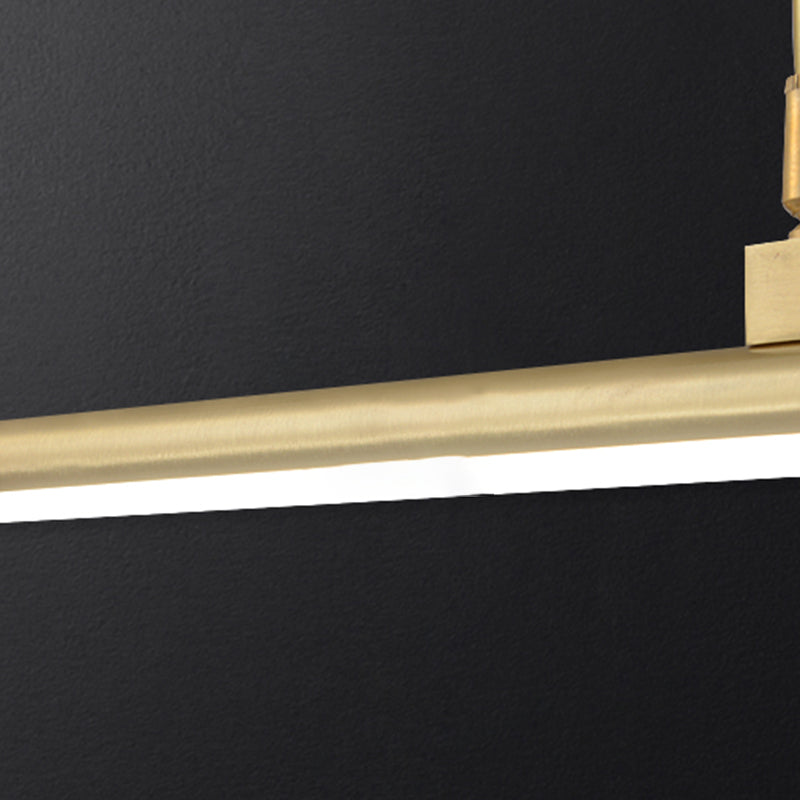 1-Light Linear Wall Sconces Modern Metal Wall Sconce Lights in Gold for Bathroom