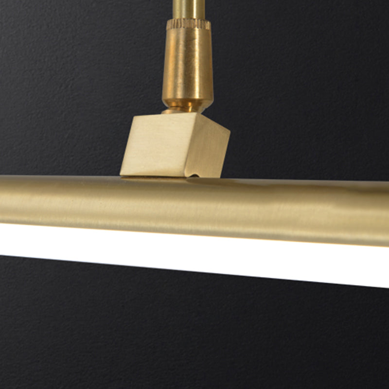 1-Light Linear Wall Sconces Modern Metal Wall Sconce Lights in Gold for Bathroom